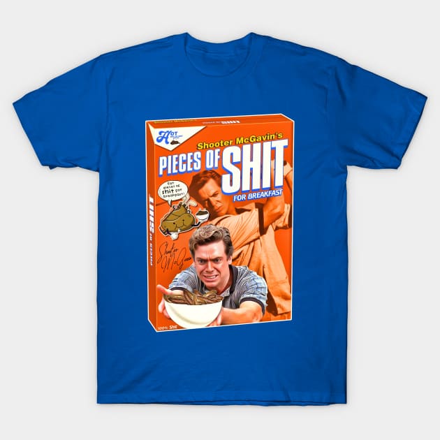 Shooter McGavin's Pieces of Shit for Breakfast Cereal T-Shirt by darklordpug